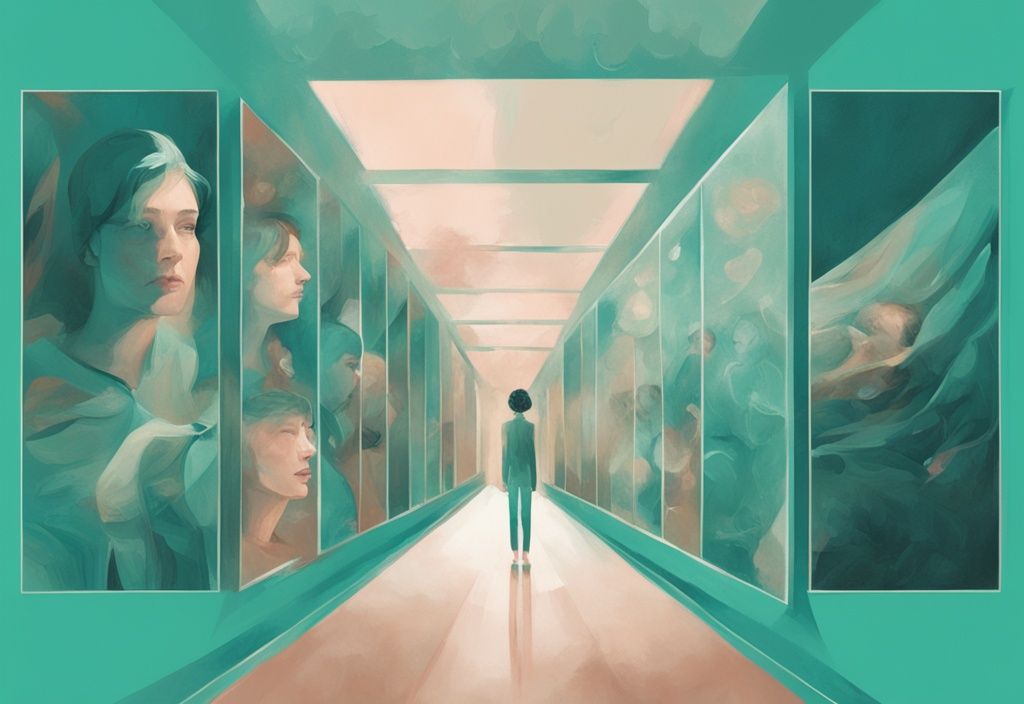 Ilustración digital moderna en tonos teal que muestra una línea de tiempo desde la infancia hasta la adultez, destacando la importancia del desarrollo humano psicología en cada etapa de la vida.